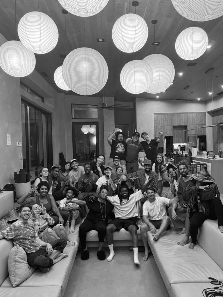 Amerge residency participants gathered together in Joshua Tree in 2026