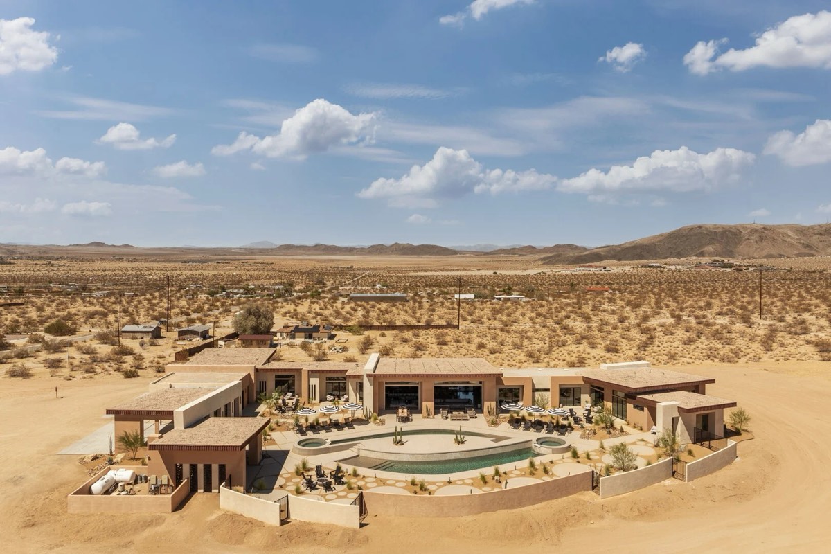 Aerial view of the Joshua Tree residency property
